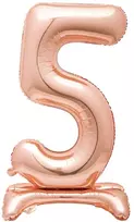 Vario spalvos pastatomas balionas - skaičius 5, 81 cm