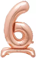 Vario spalvos pastatomas balionas - skaičius 6, 81 cm