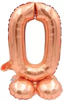 Vario spalvos pastatomas balionas - skaičius 0, 40 cm