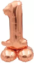 Vario spalvos pastatomas balionas - skaičius 1, 40 cm