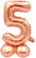 Vario spalvos pastatomas balionas - skaičius 5, 40 cm