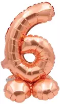 Vario spalvos pastatomas balionas - skaičius 6, 40 cm