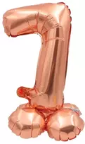 Vario spalvos pastatomas balionas - skaičius 7, 40 cm