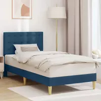 Lova Lovos rėmas su galvūgalio Mėlyna 90 x 190 cm Audinys