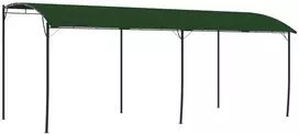 Pavėsinė 6 x 3 x 2,55 m Žalia Audinys ir aliuminis 180 gsm