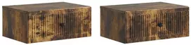 Šalia lovos spintelė 2 pcs Dūminio ąžuolo 49 x 34,5 x 20 cm