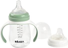 Kūdikių buteliukas Beaba 2in1, 210 ml, 4 mėn., žalia sp.