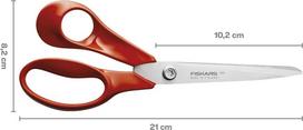 Fiskars - Classic Universal Scissors 21 cm, Left Hand, Red