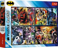 Trefl BATMAN 4x250 det. dėlionių rinkinys