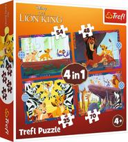 Trefl DISNEY 4 dėlionių rinkinys „Liūtas karalius“