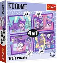 Trefl HELLO KITTY 4 dėlionių rinkinys „Kuromi“