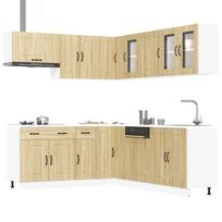 Virtuvinių spintelių komplektas, 11 dalių, Kalmar, ąžuolo