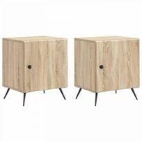 Šalia lovos spintelė 2 pcs Sonoma ąžuolas 43 x 34,5 x 50 cm