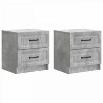 Šalia lovos spintelė 2 pcs Betono pilka 43 x 34,5 x 44,5 cm