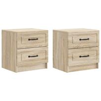 Šalia lovos spintelė 2 pcs Sonoma ąžuolas 43 x 34,5 x 44,5 cm