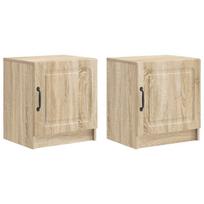 Šalia lovos spintelė 2 pcs Sonoma ąžuolas 43 x 34,5 x 47 cm
