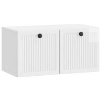 Sieninė TV spintelė Itin blizgi balta 59,5 x 31 x 30 cm