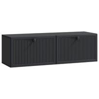 Sieninė TV spintelė Juoda 98 x 31 x 30 cm Apdirbta mediena