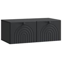 Sieninė TV spintelė Juoda 78,5 x 41 x 30 cm Apdirbta mediena