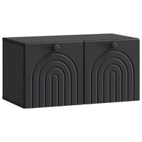 Sieninė TV spintelė Juoda 59,5 x 31 x 30 cm Apdirbta mediena