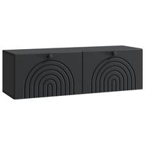 Sieninė TV spintelė Juoda 98 x 31 x 30 cm Apdirbta mediena