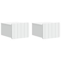 Sieninis naktinis staliukas 2 pcs Balta 33 x 34,5 x 24 cm