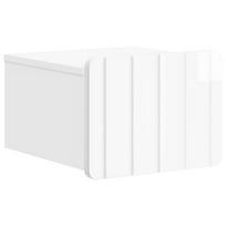 Sieninis naktinis staliukas Itin blizgi balta 33 x 34,5 x 24 cm