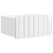 Sieninis naktinis staliukas Itin blizgi balta 49 x 34,5 x 24 cm
