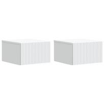 Sieninis naktinis staliukas 2 pcs Balta 33 x 34,5 x 20 cm