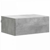 Sieninis naktinis staliukas Betono pilka 49 x 34,5 x 20 cm