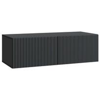 Sieninė TV spintelė Juoda 98 x 41 x 30 cm Apdirbta mediena