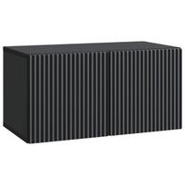 Sieninė TV spintelė Juoda 59,5 x 31 x 30 cm Apdirbta mediena