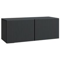 Sieninė TV spintelė Juoda 78,5 x 31 x 30 cm Apdirbta mediena