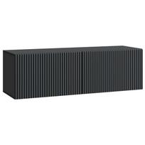 Sieninė TV spintelė Juoda 98 x 31 x 30 cm Apdirbta mediena