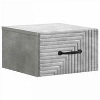 Sieninis naktinis staliukas Betono pilka 34,5 x 33 x 20 cm