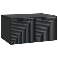 Sieninė TV spintelė Juoda 59,5 x 41 x 30 cm Apdirbta mediena