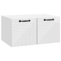 Sieninė TV spintelė Itin blizgi balta 59,5 x 41 x 30 cm