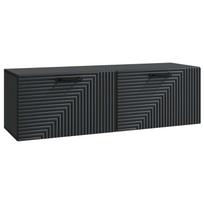 Sieninė TV spintelė Juoda 98 x 31 x 30 cm Apdirbta mediena