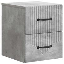 Sieninis naktinis staliukas Betono pilka 34,5 x 33 x 40 cm
