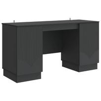 Stalas su lentyna Juoda 142,5 x 50 x 75 cm Apdirbta mediena