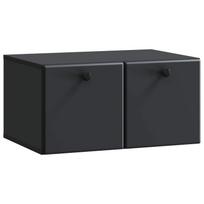 Sieninė TV spintelė Juoda 59,5 x 41 x 30 cm Apdirbta mediena
