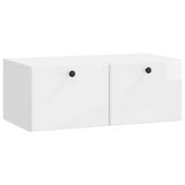 Sieninė TV spintelė Itin blizgi balta 78,5 x 41 x 30 cm