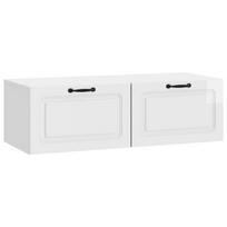 Sieninė TV spintelė Itin blizgi balta 98 x 41 x 30 cm