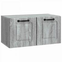 Sieninė TV spintelė Pilka sonoma ąžuolo 59,5 x 31 x 30 cm