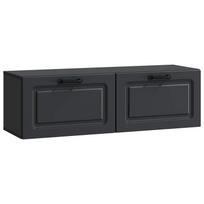 Sieninė TV spintelė Juoda 98 x 31 x 30 cm Apdirbta mediena