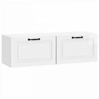Sieninė TV spintelė Itin blizgi balta 98 x 31 x 30 cm