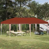 Pop-up šventinis palapinė 575 x 290 x 245 cm Terakotos