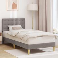 Lovos rėmas su galvūgalio Taupe 100 x 200 cm Audinys