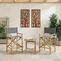 Sulankstoma režisieriaus kėdė 2 pcs Natūrali 58 x 48 x 115 cm