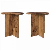 Šoninis stalas 2 pcs Sendintos medienos Ø 39 x 38 cm